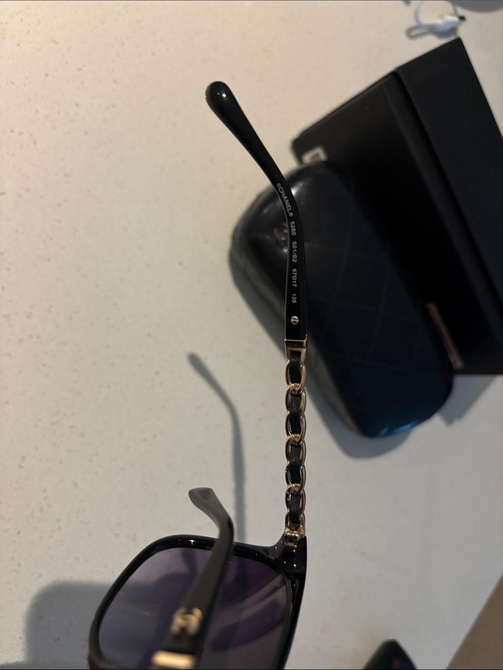 CHANEL Sunglasses with Quilted Leather Case - Picture 8 of 13